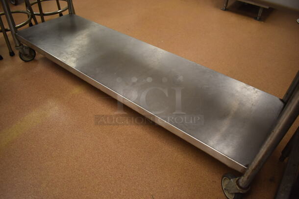Stainless Steel Table w/ Metal Under Shelf on Commercial Casters. 72x30x36. (Restaurant Kitchen) - Image 3 of 4