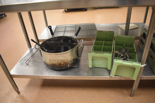 Stainless Steel Table w/ Metal Under Shelf and Back Splash. Does Not Include Contents. 96x30x42. (Restaurant Kitchen) - Image 5 of 5