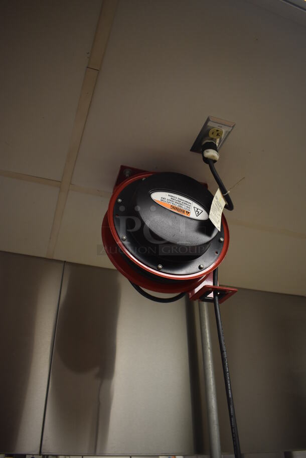 4 Reelcraft LK 4545 123 7A Metal Ceiling Mounted Extension Cord on Reel. BUYER MUST REMOVE. 13x9x20. 4 Times Your Bid! (Restaurant Kitchen) - Image 4 of 5