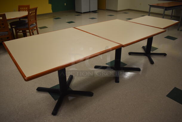 3 Various Dining Tables on Black Metal Table Base. 30x30x30, 42x42x30. 3 Times Your Bid! (Student Lounge) - Image 5 of 5