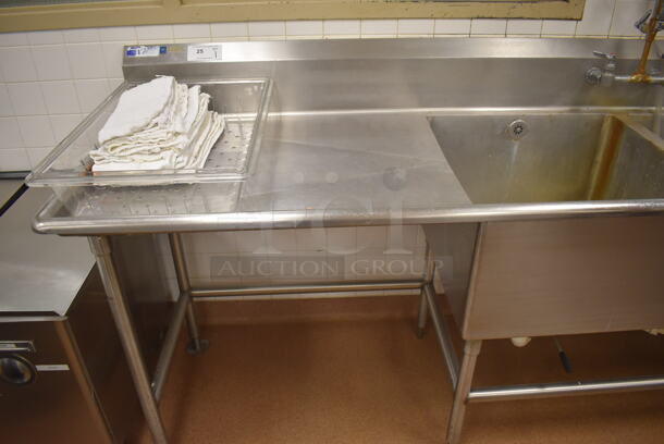 Stainless Steel 2 Bay Sink w/ Faucet, Handles, Spray Nozzle Attachment, Drain Board, Master Disposer CCRM-E Control Box and Master Disposer C12-L-SK-CCRM Garbage Disposal. BUYER MUST REMOVE. 125x30x44. Bays 24x24x14. Drain Board 34x26x2. (Pastry Kitchen) - Image 2 of 12