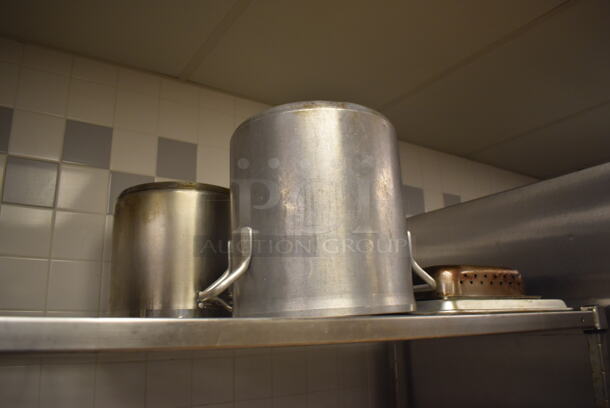Metal 4 Tier Wire Shelving Unit on Commercial Casters w/ Contents Including Stainless Steel Drop In Bins, Metal Pitchers and Utensils. BUYER MUST DISMANTLE. PCI CANNOT DISMANTLE FOR SHIPPING. PLEASE CONSIDER FREIGHT CHARGES. 60x24x78. (Education Kitchen 2) - Image 4 of 10