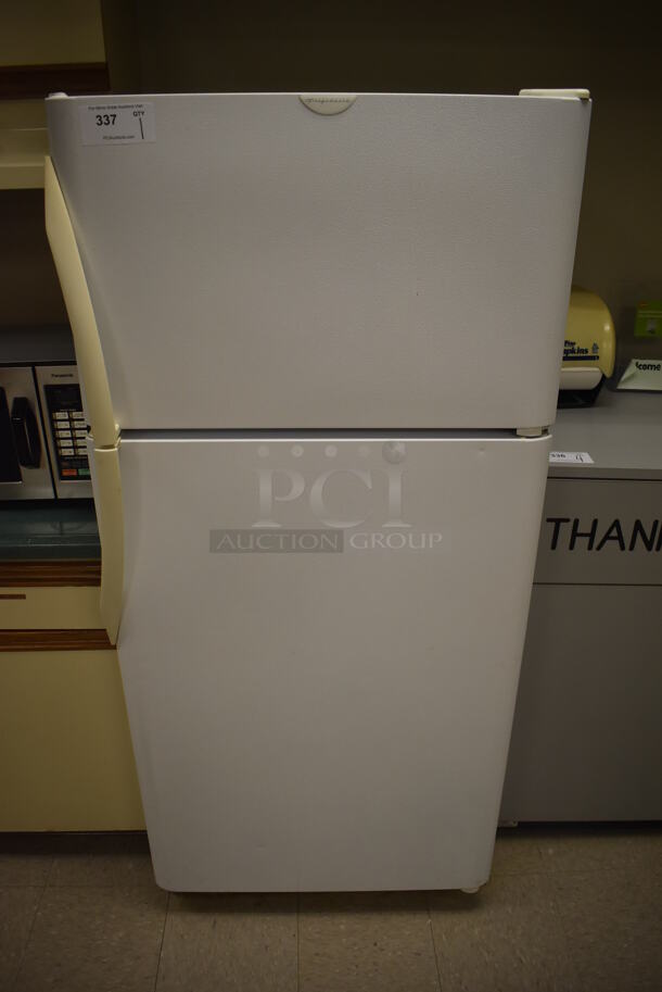 Frigidaire FRT18S-AWU Metal Cooler Freezer Combo Unit. 30x32x67. Tested and Working! (Student Lounge)