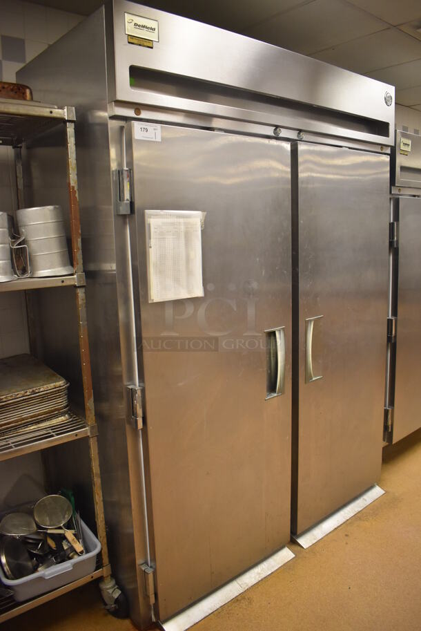 Delfield SRRI2-S Stainless Steel Commercial 2 Door Roll In Rack Cooler w/ Ramps. 115 Volts, 1 Phase. 66x38x89.5. Tested and Working! (Education Kitchen 2) - Image 3 of 6