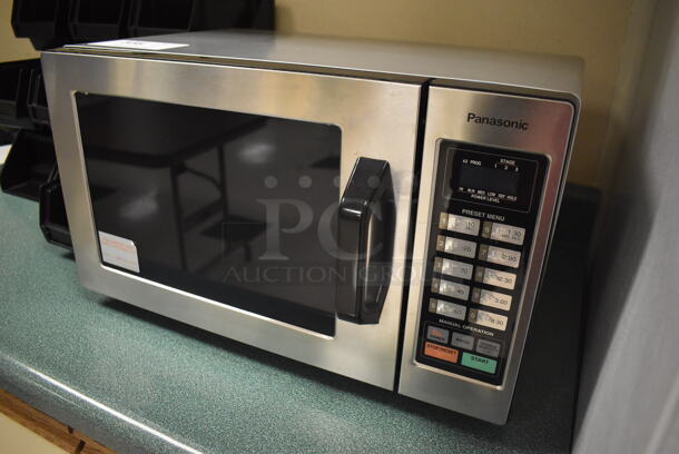 2014 Panasonic NE-1054F Stainless Steel Commercial Countertop Microwave Oven. 120 Volts, 1 Phase. 20x15x12. Tested and Working! (Student Lounge) - Image 2 of 6