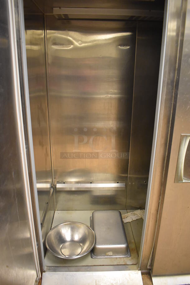 Delfield SRRI2-S Stainless Steel Commercial 2 Door Roll In Rack Cooler w/ Ramps. 115 Volts, 1 Phase. 66x38x89.5. Tested and Working! (Education Kitchen 2) - Image 4 of 6