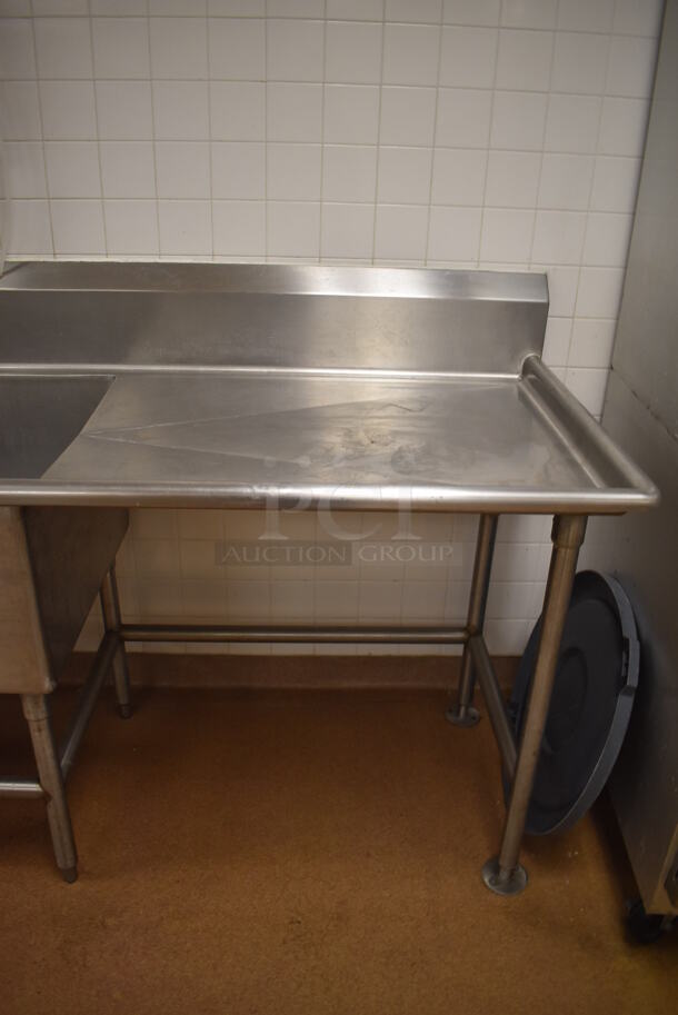 Stainless Steel Commercial 2 Bay Sink w/ Drain Board, Faucet, Handles, Spray Nozzle Attachment, Master Disposers Control Box and Masters Disposers Garbage Disposal. BUYER MUST REMOVE. 122x30x43. Bays 24x24x14. Drain Board 34x26x2. (Education Kitchen 2) - Image 8 of 10