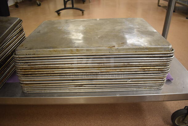 Stainless Steel Table w/ Under Shelf on Commercial Casters. Includes Half and Full Size Baking Pans. 72x30x36. (Pastry Kitchen) - Image 3 of 5