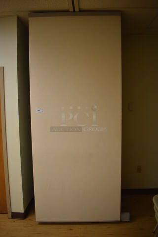 Ceiling Mounted Partition. BUYER MUST REMOVE. 44x3x106. (Classroom 1)