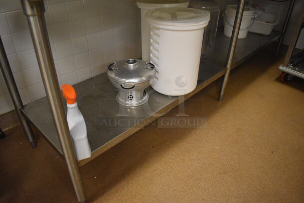 Stainless Steel Table w/ Under Shelf. Does Not Include Contents. 93x30x36. (Education Kitchen 2) - Image 3 of 3