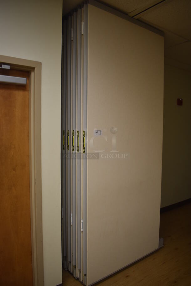 Ceiling Mounted Partition. BUYER MUST REMOVE. 44x3x106. (Classroom 1) - Image 2 of 5