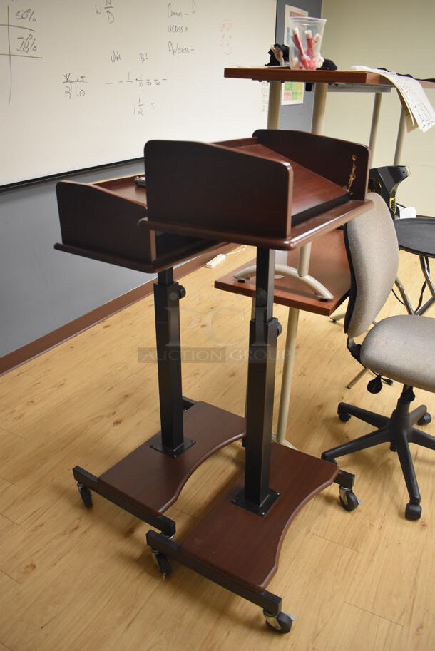 ALL ONE MONEY! Lot of Various Items Including Chair, Serving Tray Stand, Podium and 2 Tables. (Classroom 1) - Image 4 of 5