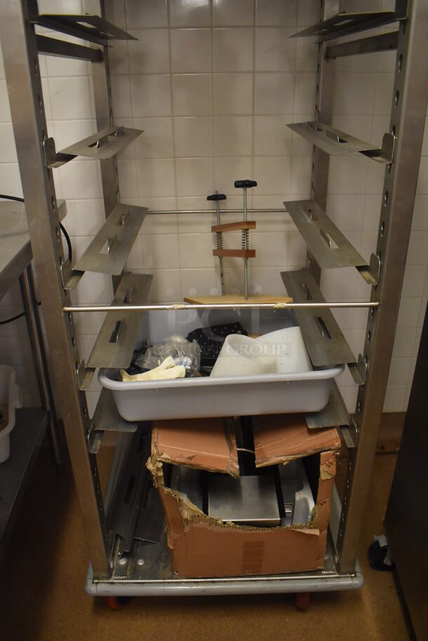 Metal Commercial Pan Transport Rack on Commercial Casters. Does Not Include Contents. 26x28x64. (Education Kitchen 2) - Image 4 of 4