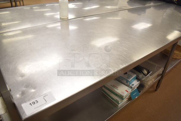 Stainless Steel Table w/ Stainless Steel Under Shelf. Does Not Include Contents. 120x30x36. (Education Kitchen 2) - Image 3 of 3