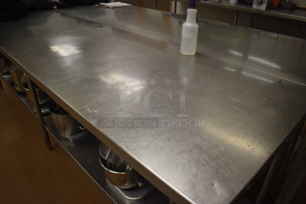 Stainless Steel Table w/ Stainless Steel Under Shelf. Does Not Include Contents. 120x30x36. (Education Kitchen 2) - Image 2 of 3