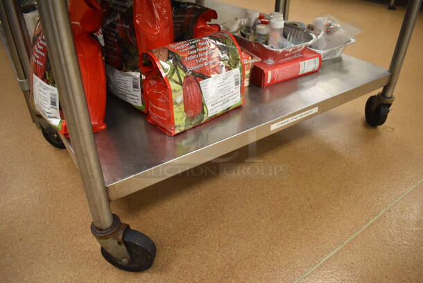 Stainless Steel Table w/ Marble Countertop and Stainless Steel Under Shelf on Commercial Casters. Does Not Include Contents. 48x30x35. (Pastry Kitchen) - Image 4 of 4