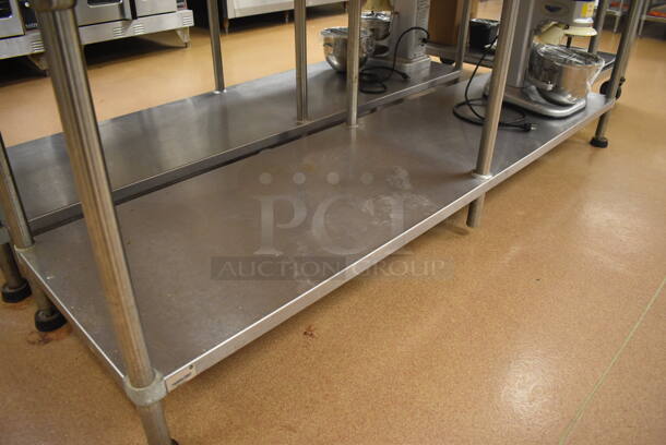 Butcher Block Table w/ Stainless Steel Under Shelf. 96x30x37. (Pastry Kitchen) - Image 3 of 5