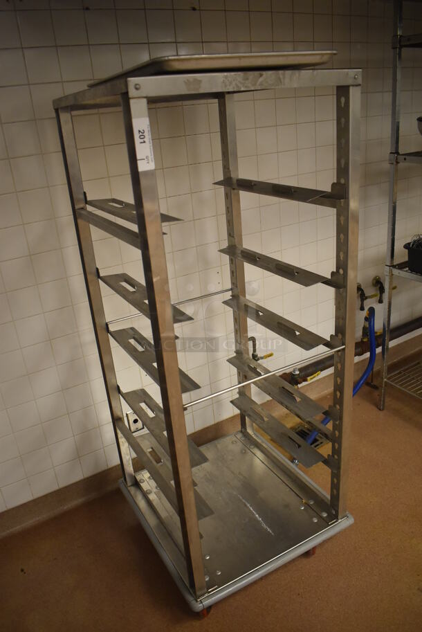 Metal Commercial Pan Transport Rack on Commercial Casters. 26x28x64. (Education Kitchen 2) - Image 2 of 4