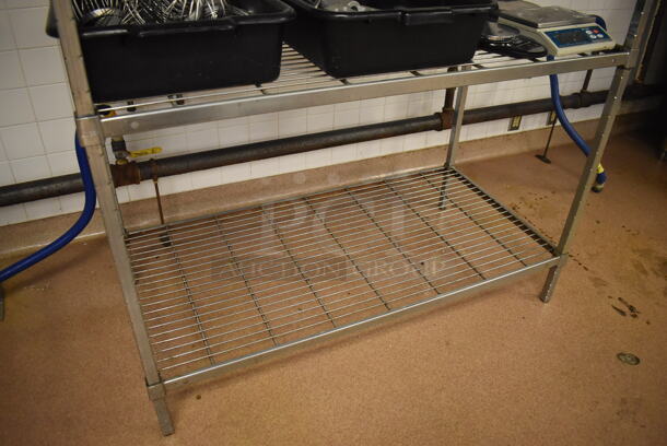 Metal 4 Tier Wire Shelving Unit w/ Contents Including Attachments and Scale. Does NOT Include The 2 Mixers on the Top Shelf. BUYER MUST DISMANTLE. PCI CANNOT DISMANTLE FOR SHIPPING. PLEASE CONSIDER FREIGHT CHARGES. 48x24x84. (Education Kitchen 2) - Image 2 of 7
