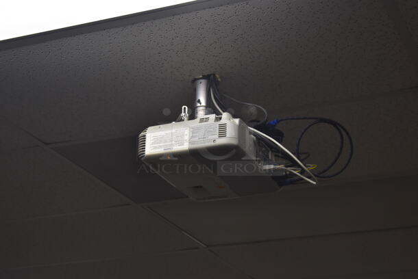 3 Epson Ceiling Mounted Projector and 3 Pull Down Projection Screen. BUYER MUST REMOVE. 11x8x4, 94". 3 Times Your Bid! (Classroom 5-8) - Image 3 of 6
