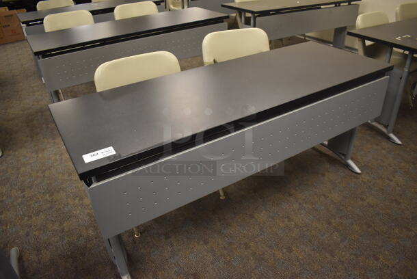 3 Gray Tables and 6 Tan Chairs. 66x24x29, 22x18x32. 3 Times Your Bid! (Classroom 5-8) - Image 3 of 4