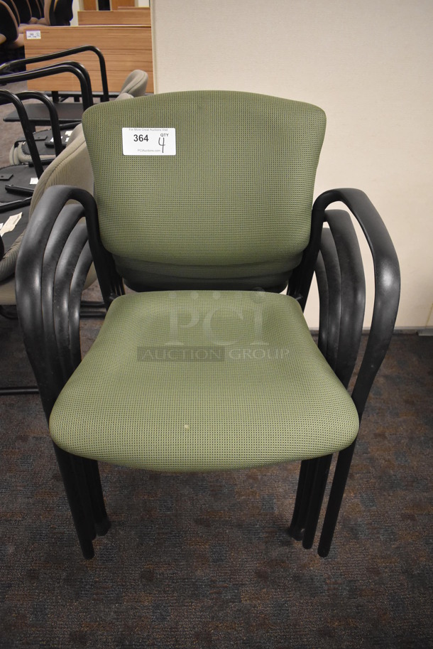 4 Green Chairs w/ Arm Rests. 23x20x32. 4 Times Your Bid! (Classroom 5-8) - Image 1 of 4