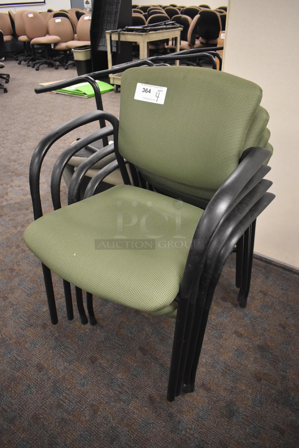 4 Green Chairs w/ Arm Rests. 23x20x32. 4 Times Your Bid! (Classroom 5-8) - Image 2 of 4