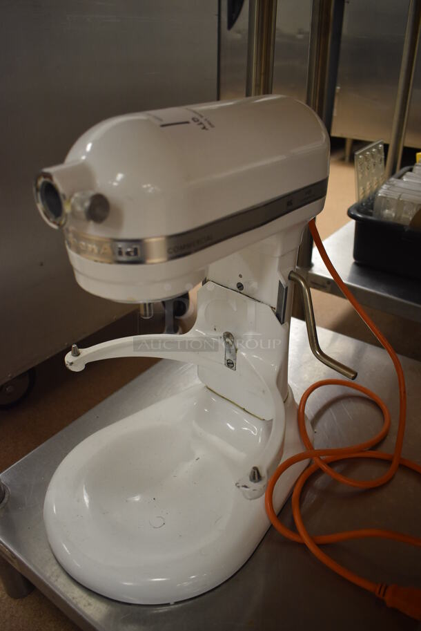 KitchenAid KSM8990WH Metal Commercial Countertop 8 Quart Planetary Dough Mixer. 120 Volts, 1 Phase. 11x14x16. Tested and Working! (Pastry Kitchen) - Image 1 of 6