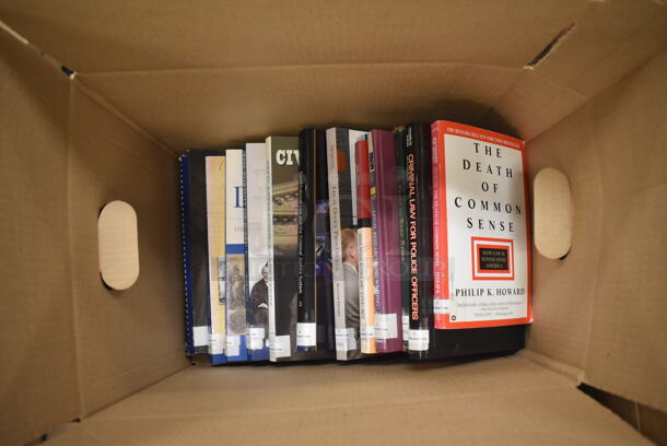 ALL ONE MONEY! MEGA LOT of Various Cardboard Boxes Filled With Books and Christmas Decorations. BUYER MUST REMOVE. (Classroom 5-8) - Image 4 of 9