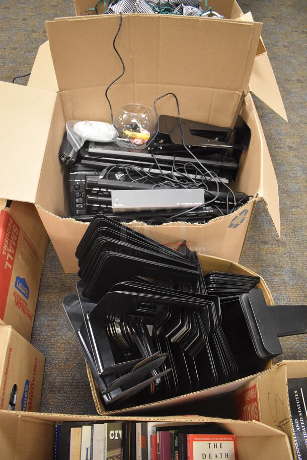 ALL ONE MONEY! MEGA LOT of Various Cardboard Boxes Filled With Books and Christmas Decorations. BUYER MUST REMOVE. (Classroom 5-8) - Image 5 of 9