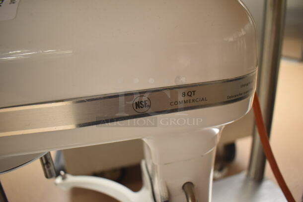 KitchenAid KSM8990WH Metal Commercial Countertop 8 Quart Planetary Dough Mixer. 120 Volts, 1 Phase. 11x14x16. Tested and Working! (Pastry Kitchen) - Image 3 of 6