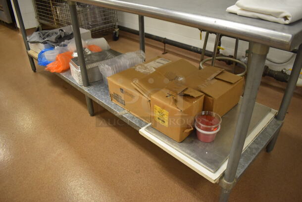 Stainless Steel Table w/ Metal Under Shelf. Does Not Include Contents. 96x30x35.5. (Pastry Kitchen) - Image 3 of 3