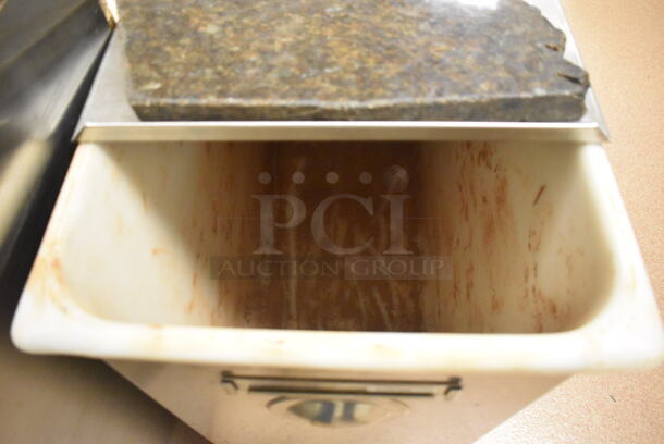 Win-holt Stainless Steel Commercial Ingredient Bin w/ Lid on Commercial Casters. Does Not Include Marble Pieces. 15.5x27.5x27.5. (Pastry Kitchen) - Image 4 of 4