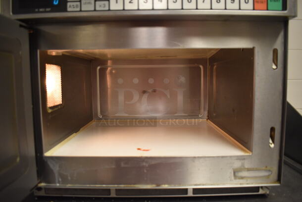 Panasonic NE-1258R Stainless Steel Commercial Countertop Microwave Oven. 120 Volts, 1 Phase. 17x21x13.5. Tested and Working! (Education Kitchen 2) - Image 4 of 7