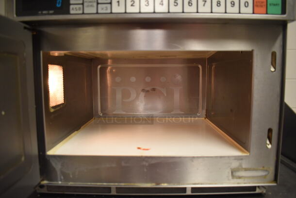 Panasonic NE-1258R Stainless Steel Commercial Countertop Microwave Oven. 120 Volts, 1 Phase. 17x21x13.5. Tested and Working! (Education Kitchen 2) - Image 5 of 7