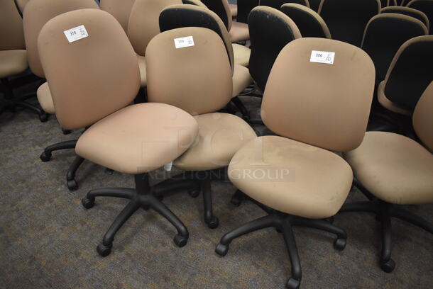 22 Tan/Pink Office Chairs on Casters. Stock Picture - Cosmetic Condition May Vary. BUYER MUST REMOVE. 21x20x38. 22 Times Your Bid! (Classroom 5-8) - Image 2 of 4