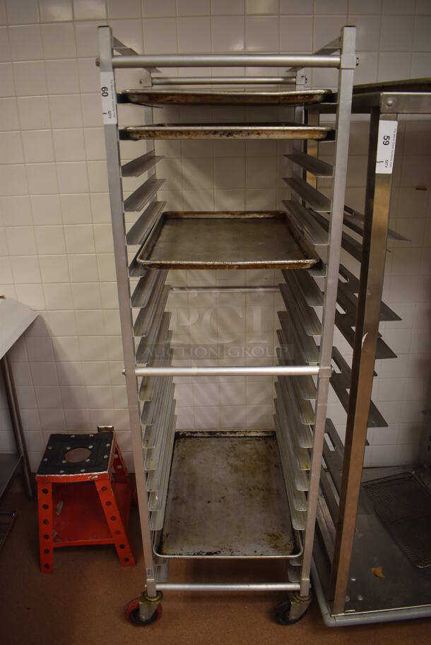 Metal Commercial Pan Transport Rack on Commercial Casters. 21x26x69. (Pastry Kitchen) - Image 1 of 3