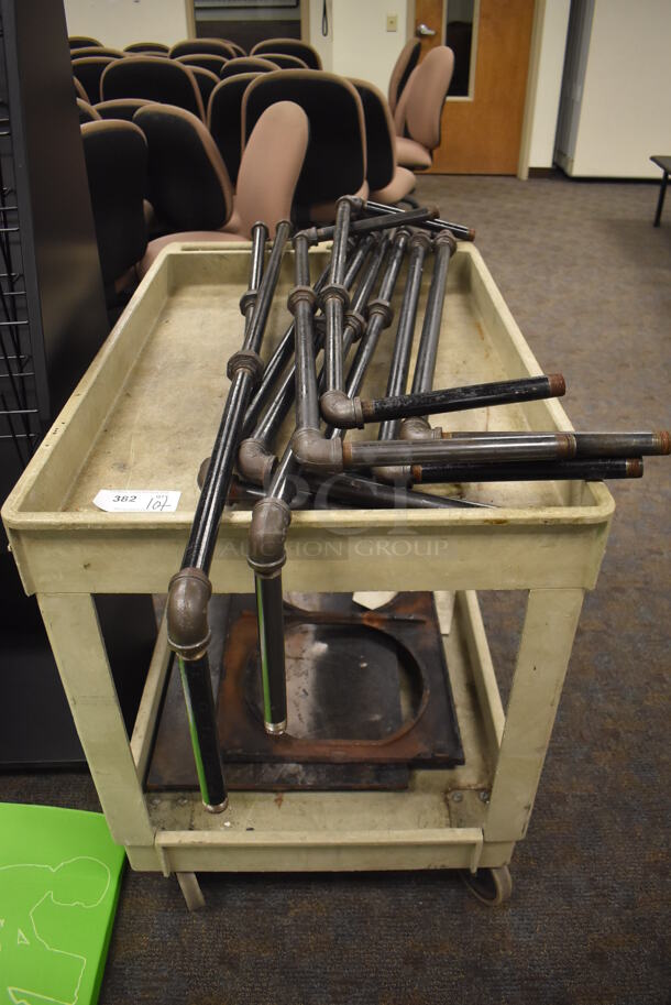 ALL ONE MONEY! Lot of Black Magazine Rack, Tan Cart and Trash Cans. (Classroom 5-8) - Image 3 of 4