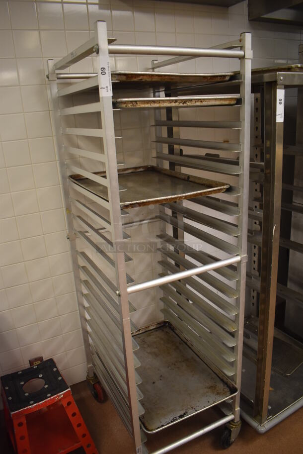 Metal Commercial Pan Transport Rack on Commercial Casters. 21x26x69. (Pastry Kitchen) - Image 2 of 3