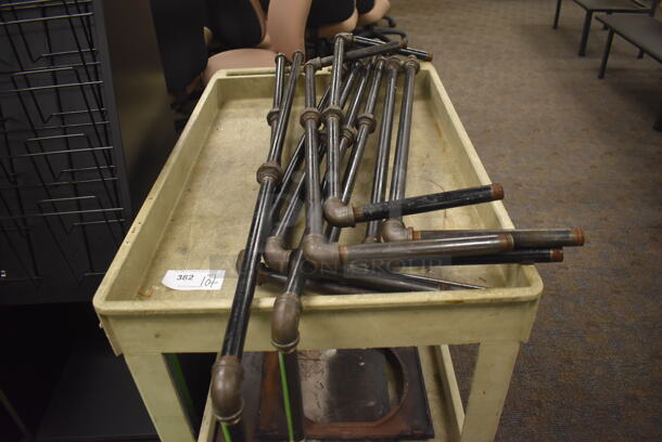 ALL ONE MONEY! Lot of Black Magazine Rack, Tan Cart and Trash Cans. (Classroom 5-8) - Image 4 of 4