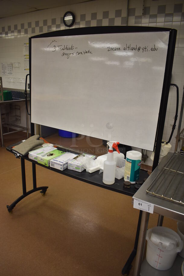White Board on Casters. Does Not Include Contents. 59x20x79. (Pastry Kitchen) - Image 2 of 4