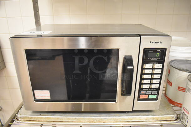 2012 Panasonic NE-1054F Stainless Steel Commercial Countertop Microwave Oven. 120 Volts, 1 Phase. 20x15x12. Tested and Working! (Pastry Kitchen)