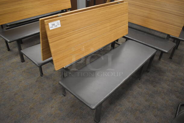 10 Various Booth Seats w/ Wooden Back Rest and Brown Seat; 7 Single and 3 Doubles. Includes 48x44x36, 60x23x36, 48x23x36. 10 Times Your Bid! (Classroom 5-8) - Image 2 of 8