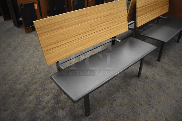 10 Various Booth Seats w/ Wooden Back Rest and Brown Seat; 7 Single and 3 Doubles. Includes 48x44x36, 60x23x36, 48x23x36. 10 Times Your Bid! (Classroom 5-8) - Image 7 of 8