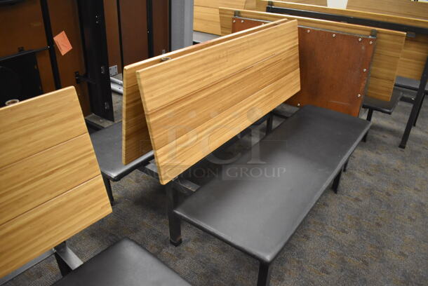 10 Various Booth Seats w/ Wooden Back Rest and Brown Seat; 7 Single and 3 Doubles. Includes 48x44x36, 60x23x36, 48x23x36. 10 Times Your Bid! (Classroom 5-8) - Image 8 of 8