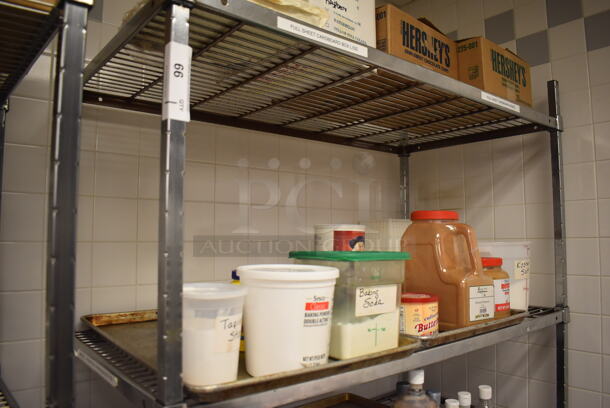 Metal 5 Tier Wire Shelving Unit. Does Not Include Contents. BUYER MUST DISMANTLE. PCI CANNOT DISMANTLE FOR SHIPPING. PLEASE CONSIDER FREIGHT CHARGES. 48x24x84. (Pastry Kitchen) - Image 2 of 4