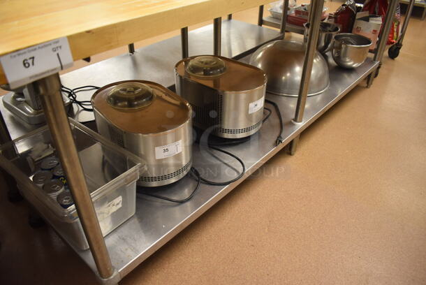 Butcher Block Table w/ Stainless Steel Under Shelf. 96x30x36. (Pastry Kitchen) - Image 3 of 5