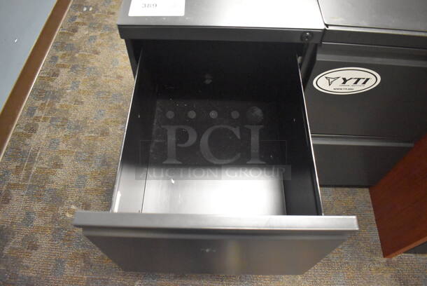 2 Dark Gray Metal 2 Drawer Filing Cabinets. 15x23.5x27.5. 2 Times Your Bid! (Classroom 5-8) - Image 3 of 4