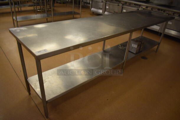 Stainless Steel Commercial Table w/ Under Shelf. Does Not Include Contents. 120x30x36. (Education Kitchen 2)