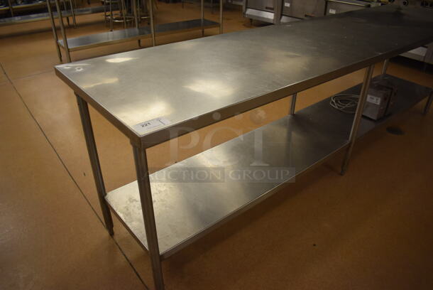 Stainless Steel Commercial Table w/ Under Shelf. Does Not Include Contents. 120x30x36. (Education Kitchen 2) - Image 2 of 4